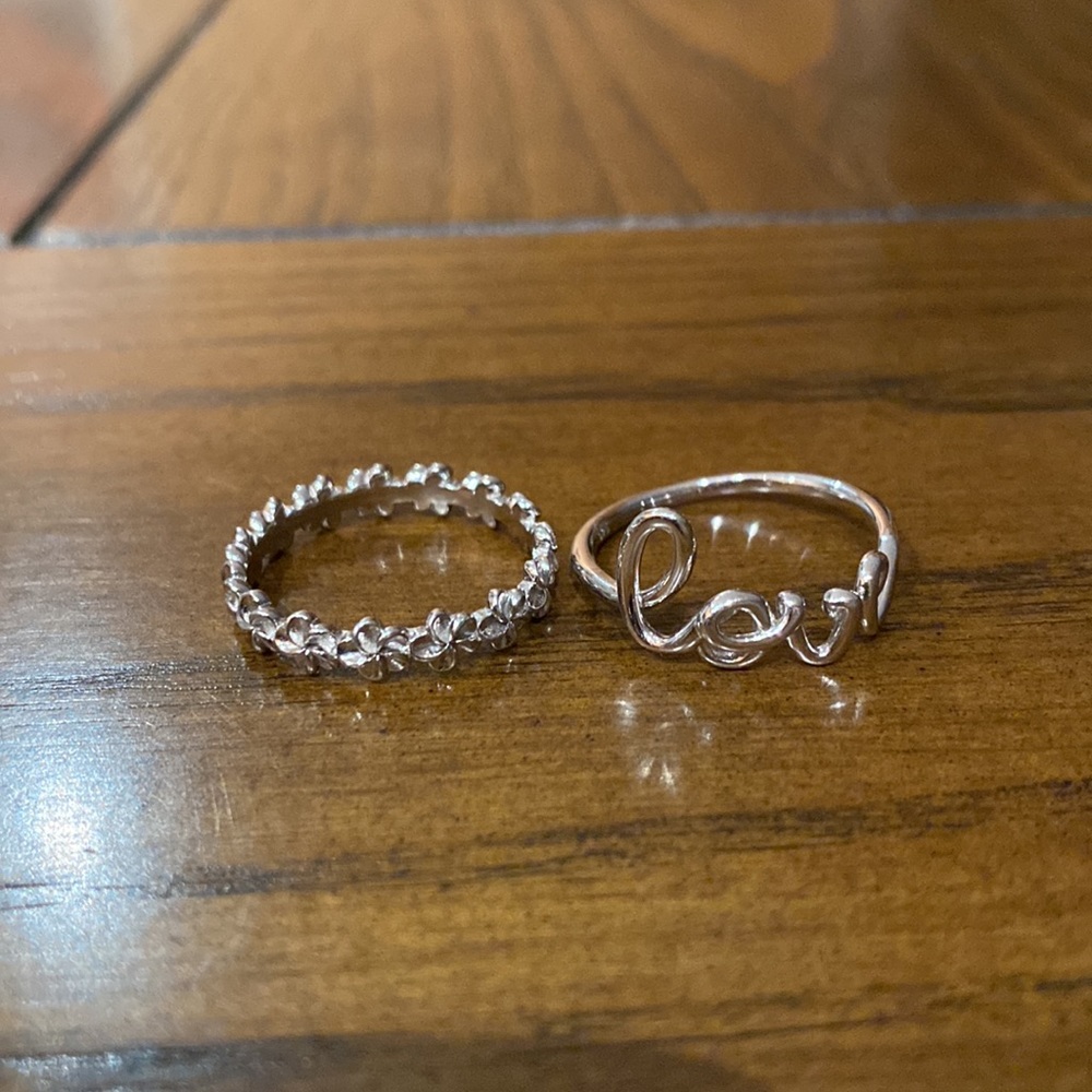 Sterling silver stack rings - Picture 3 of 7